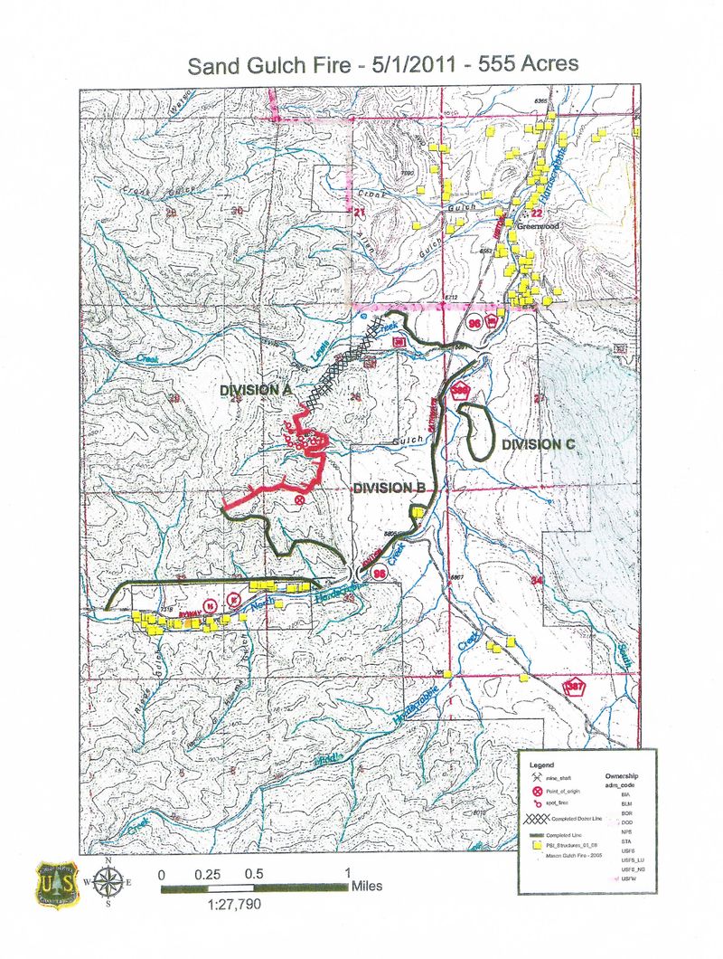 Sand Gulch Fire 050111