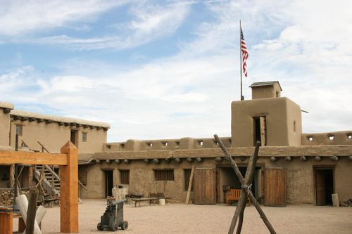 Plaza and flag